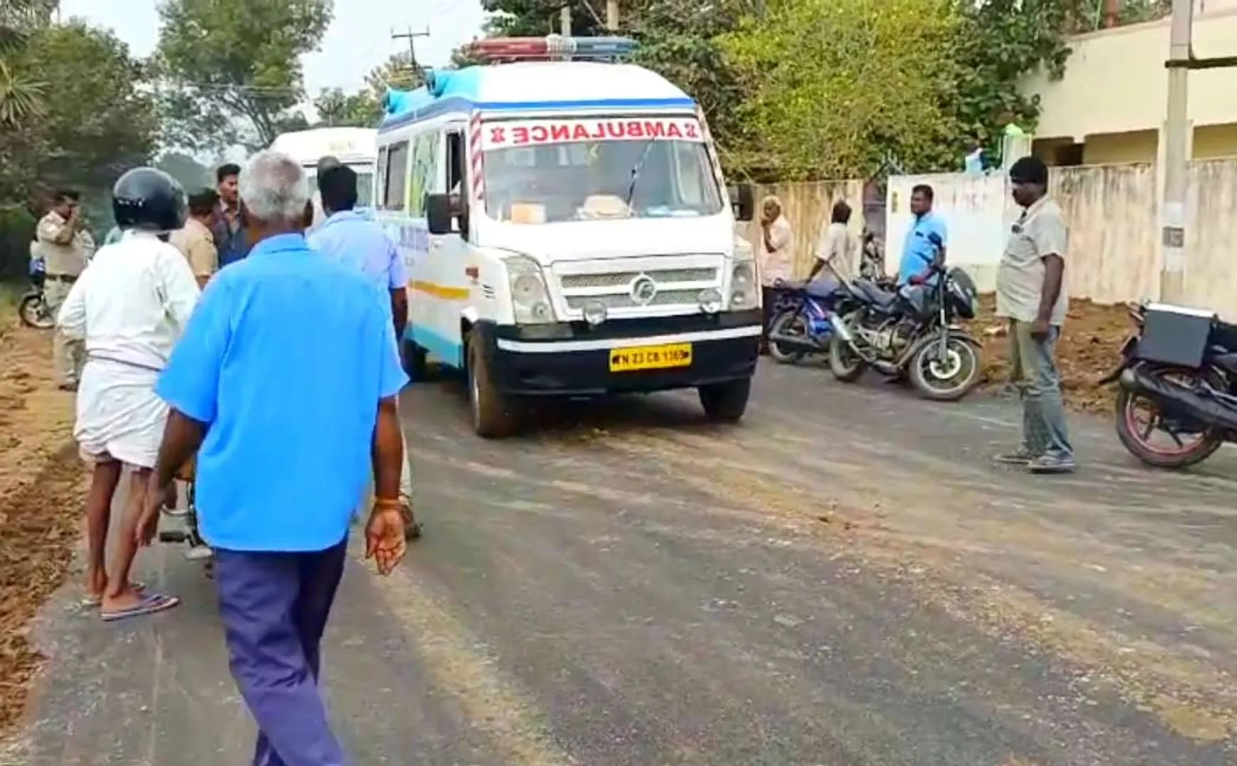 Three incident in two-wheeler head-on accident