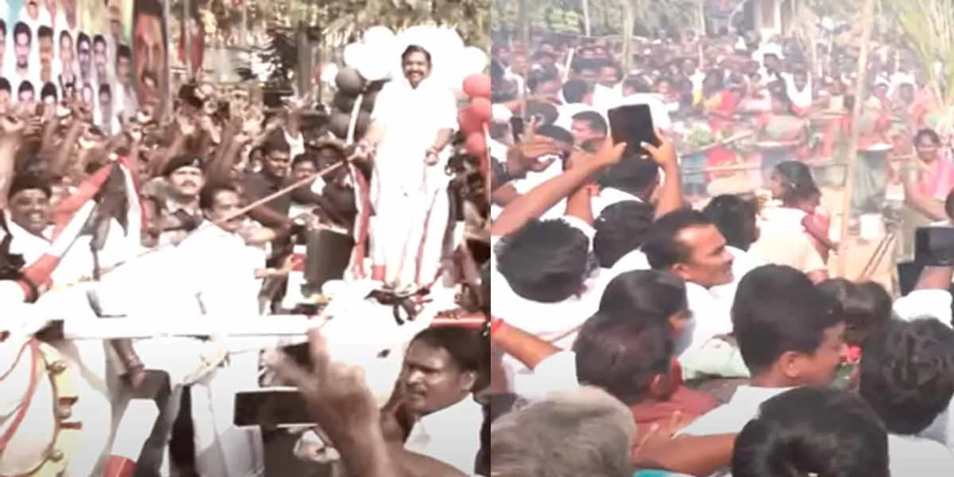 Reception by bullock cart; Edappadi attended the Pongal festival