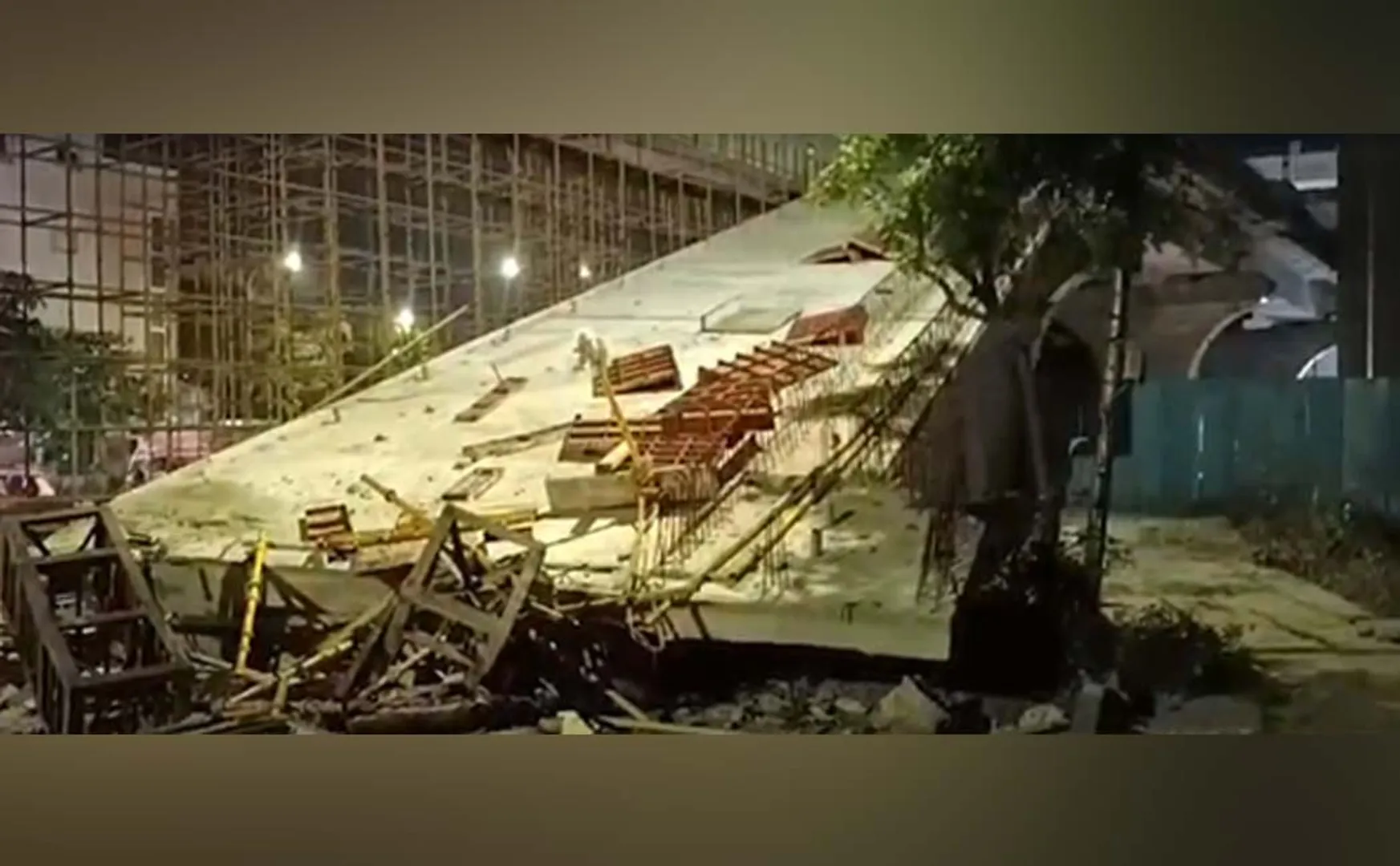 Flying train flyover collapses in Chennai