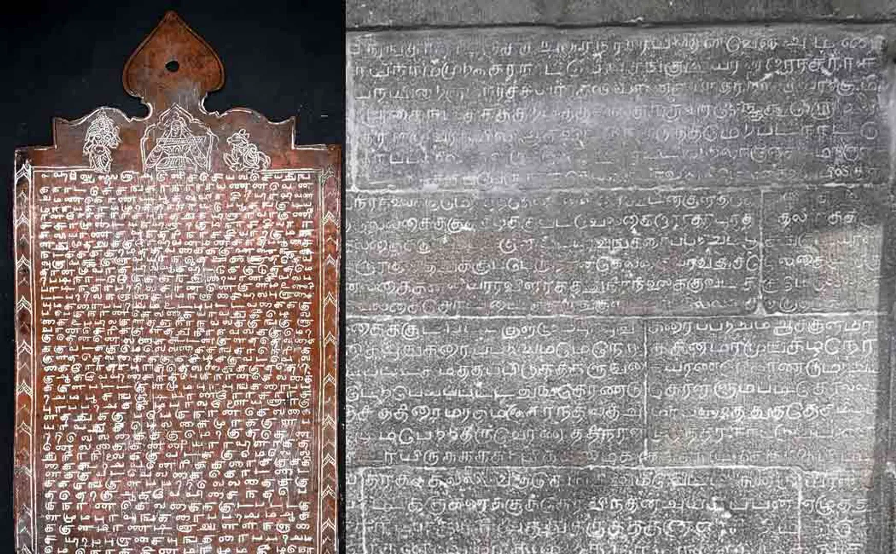 ancient inscriptions and a copper plate dating back 480 years were discovered