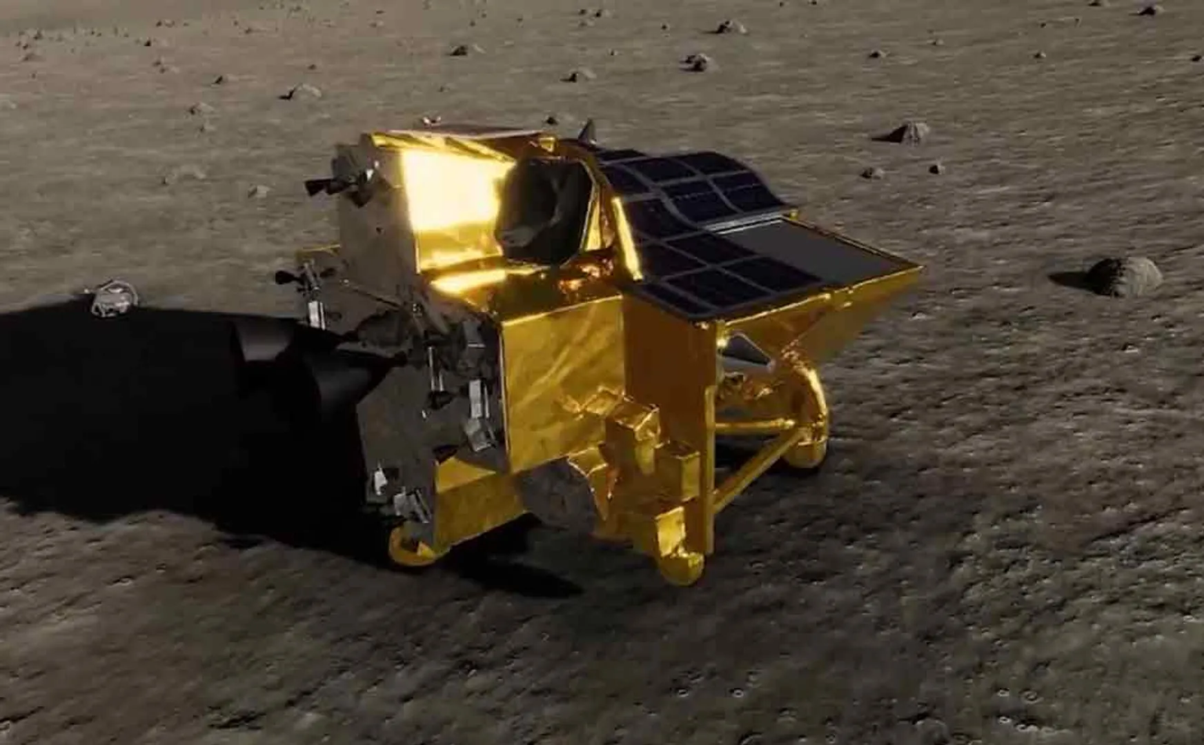 Japanese spaceship successfully set foot on the moon