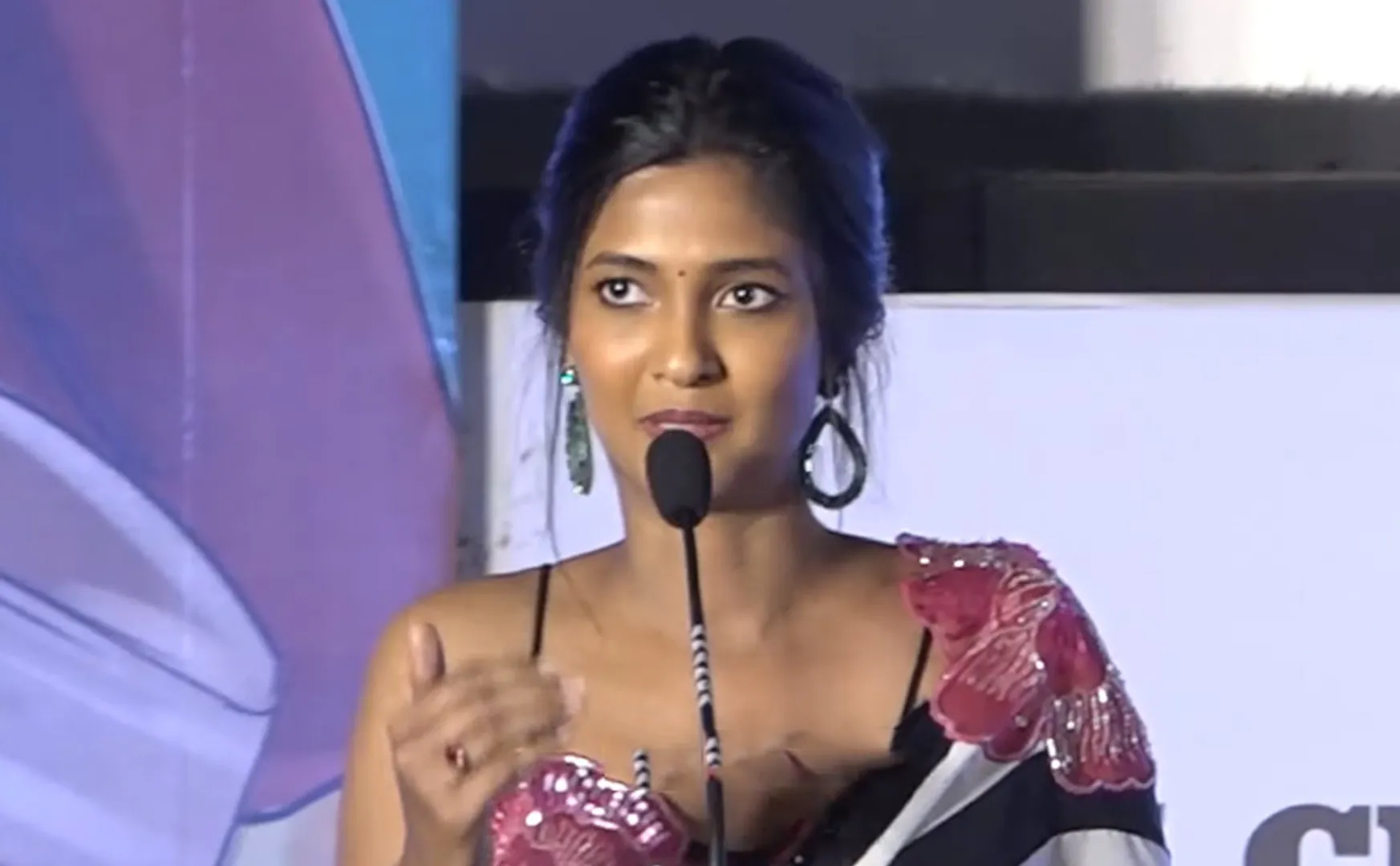 keerthu pandian speech in blue star audio launch 