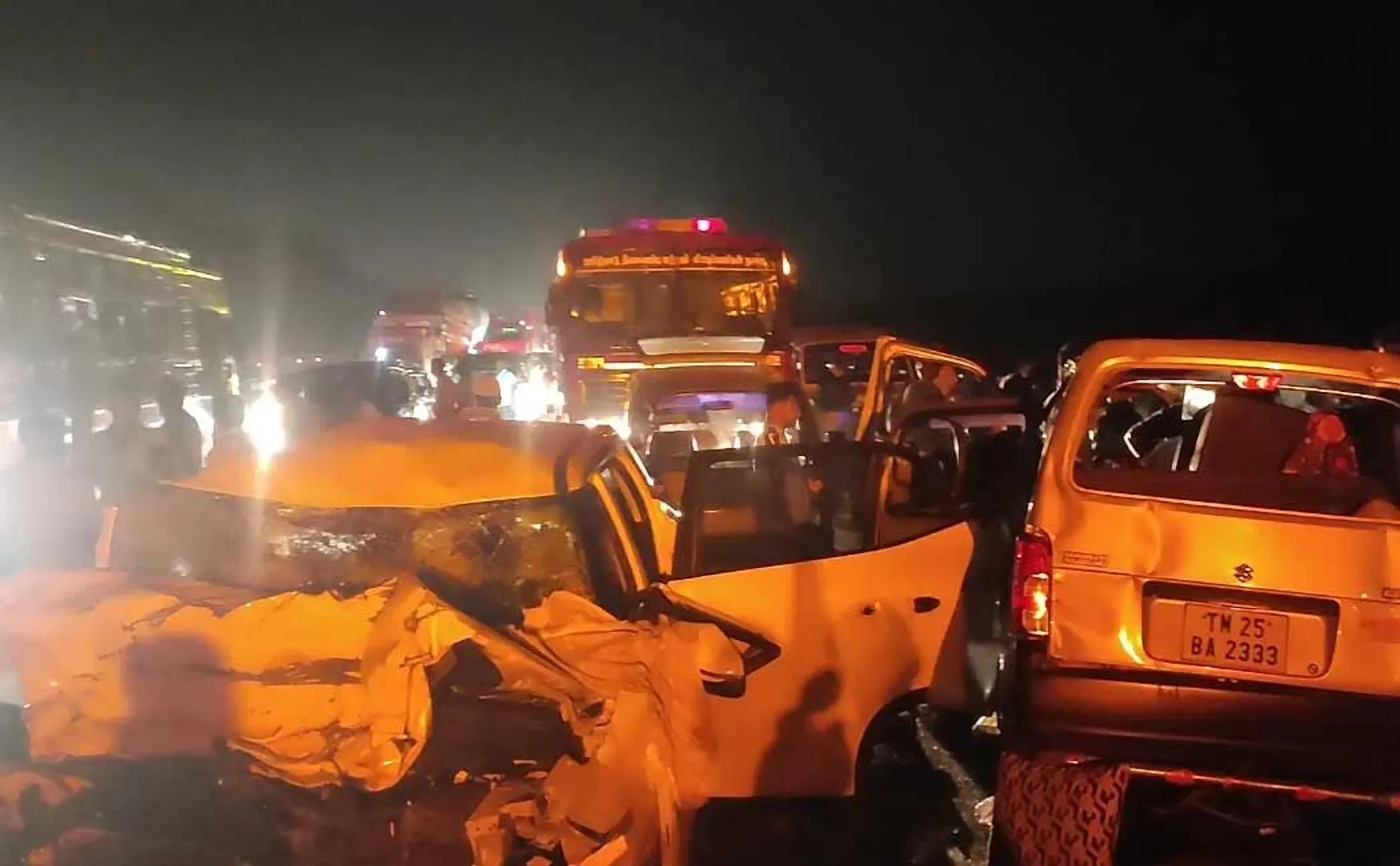 father and son were passed away in a road accident near Tirupattur
