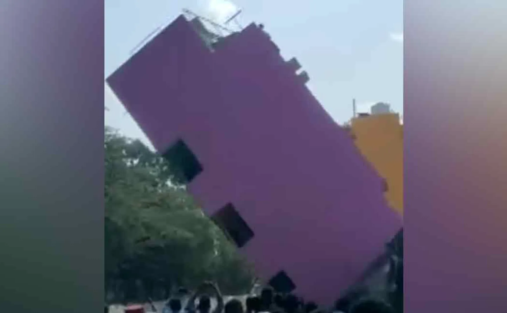 A 3-storey building collapsed in an instant; Owners tears
