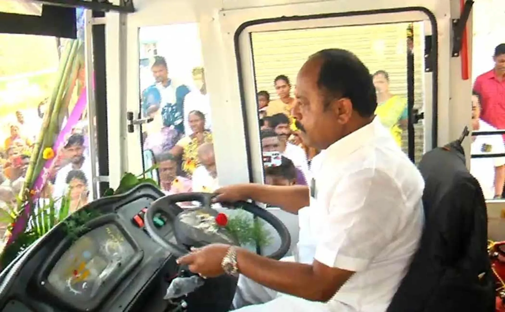  driver drove the bus for a short distance after starting the bus facility