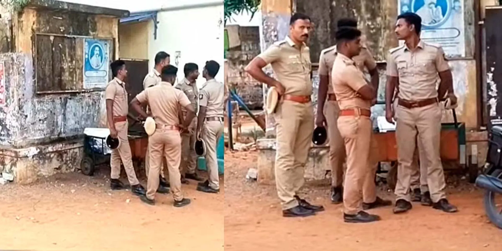 Antlers at Rocket Raja's house; Police on the scene