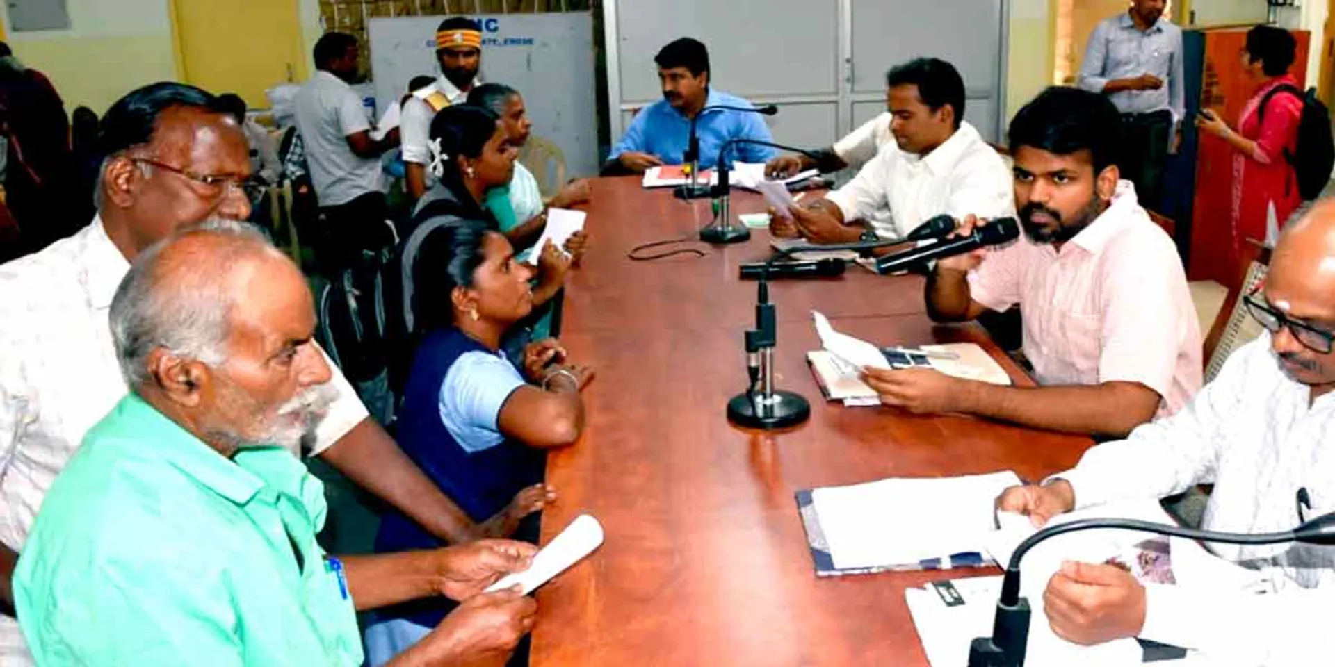 There was a commotion due to the person who came to give petition by blowing the conch