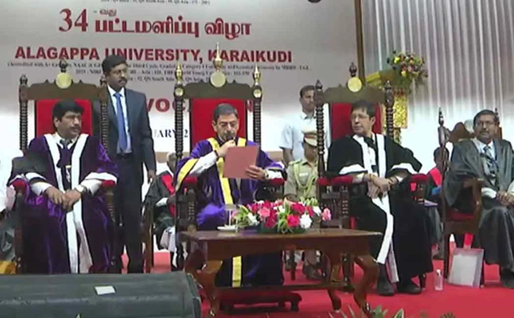 Alagappa University. convocation; Minister of Higher Education neglect