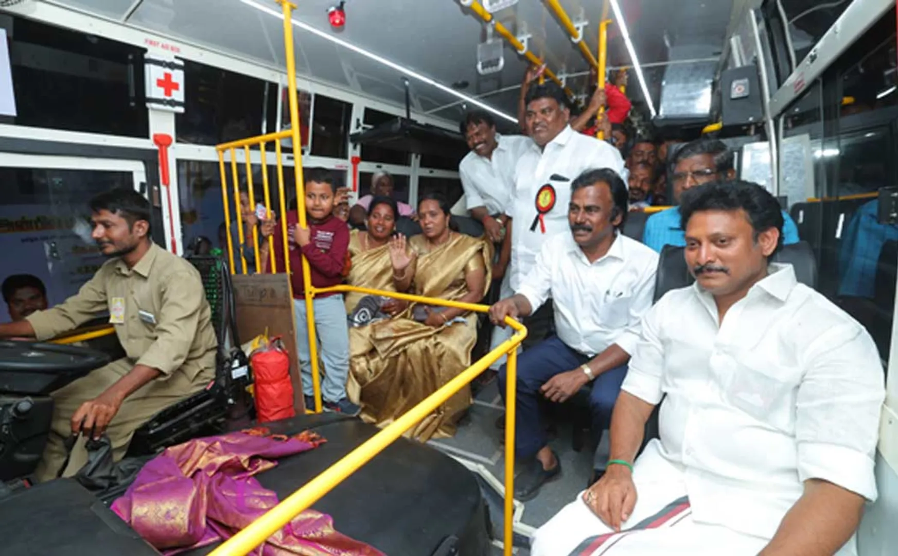 Minister Anbil Mahesh started the city bus operation in response to public demand