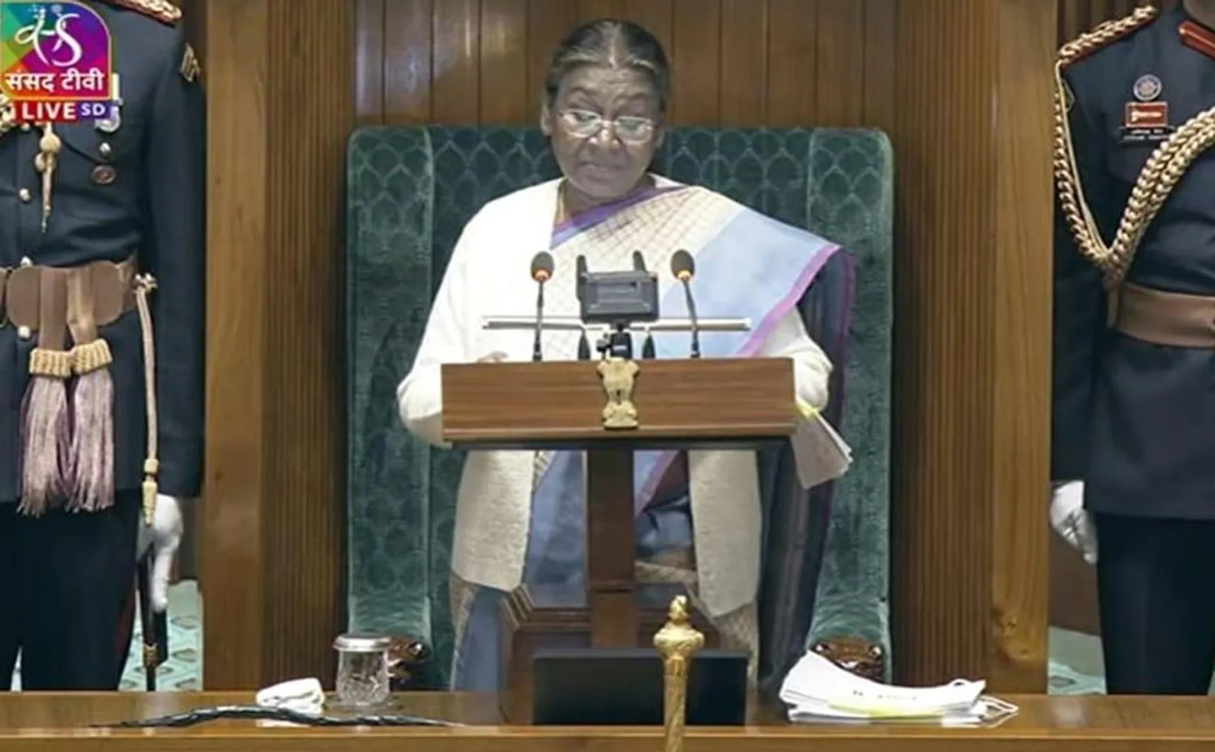 President for the first time in the new Parliament and Budget session started