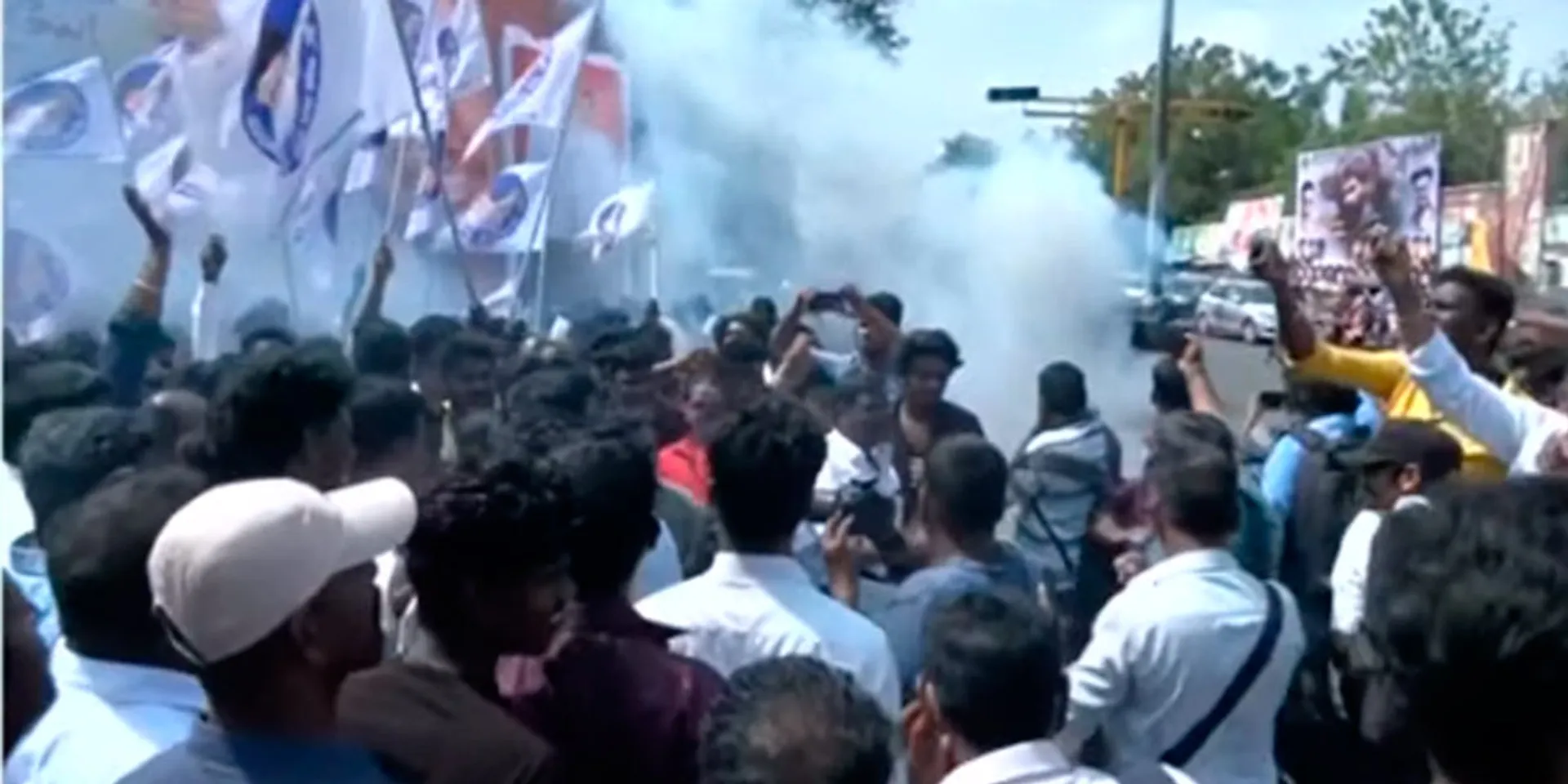  Vijay's first political statement; Fans gathered with flags