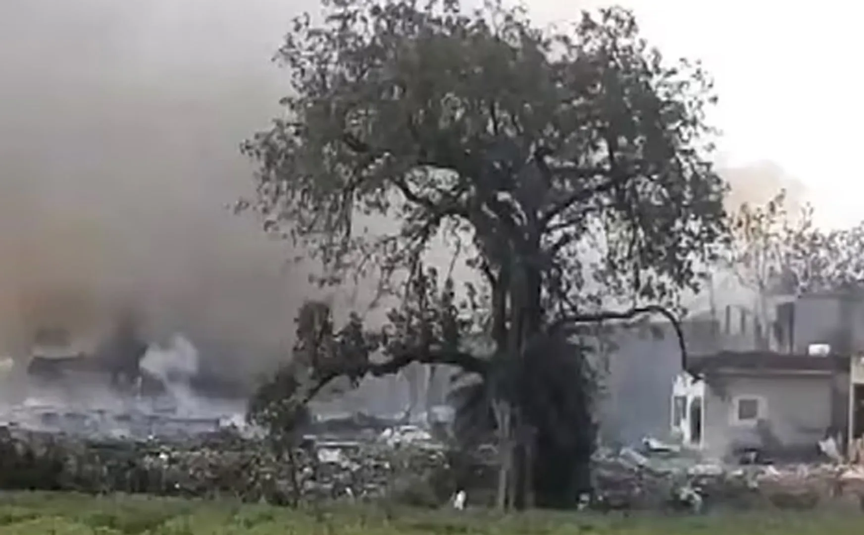 A terrible fire at a firecracker factory in madhya pradesh