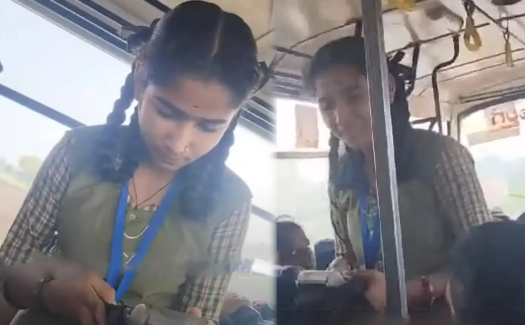 schoolgirl who worked as a conductor in a government bus