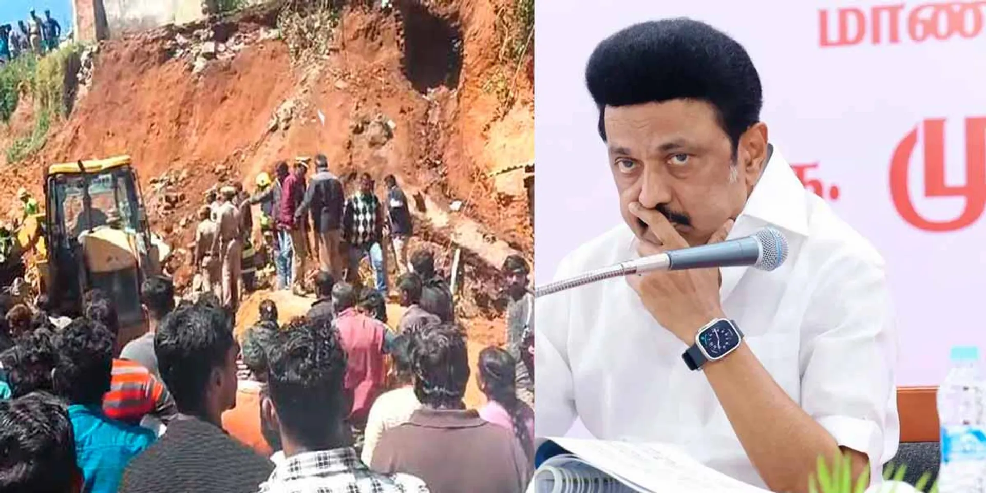 Landslides lose 6 people; Tamil Nadu Chief Minister Relief Notification