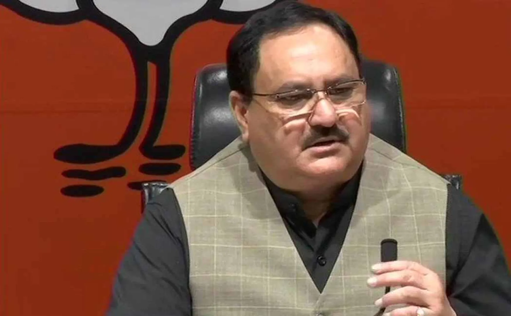 BJP National President JP Nata arrives in Chennai