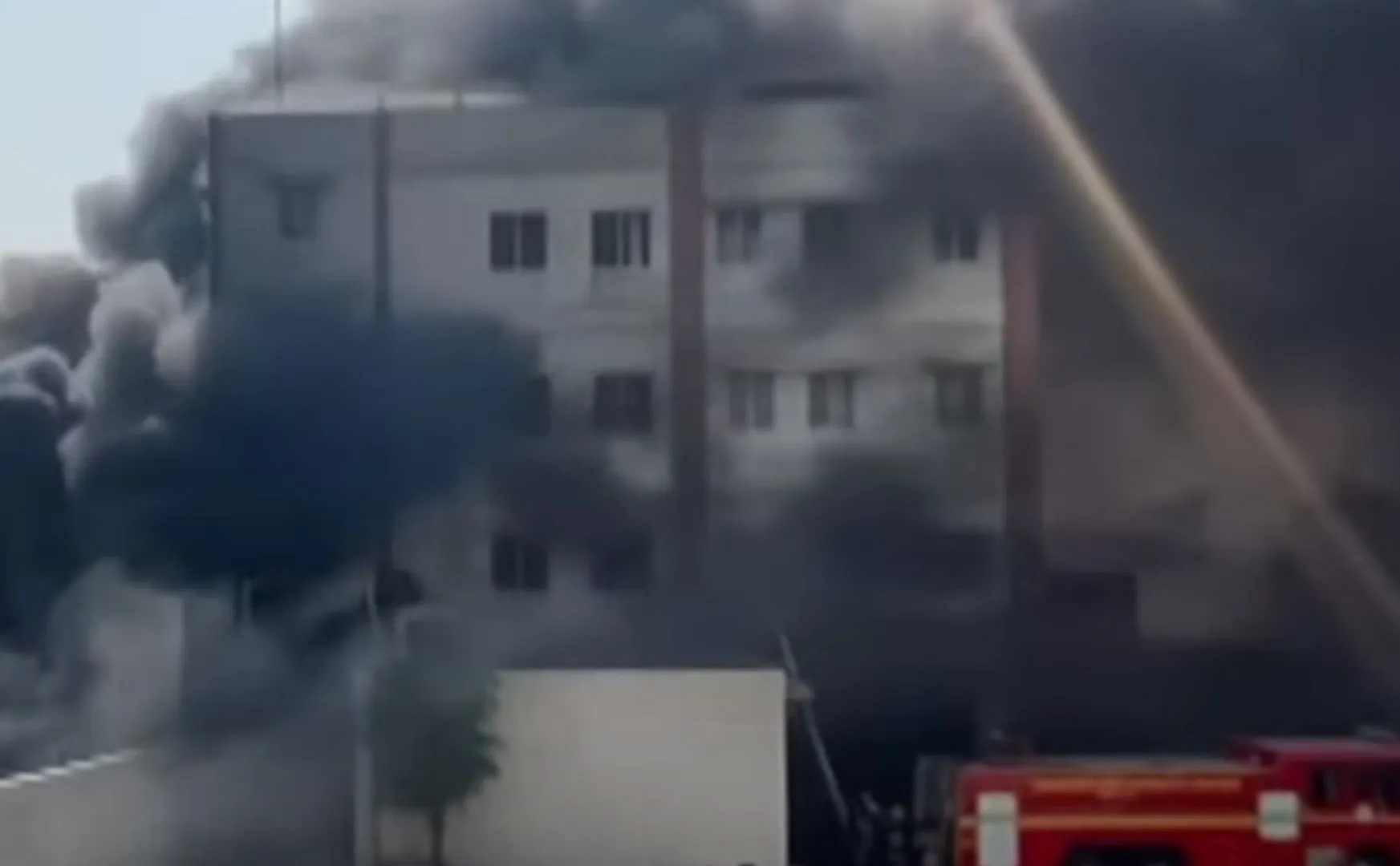 Terrible fire accident in tire godown in chennai 