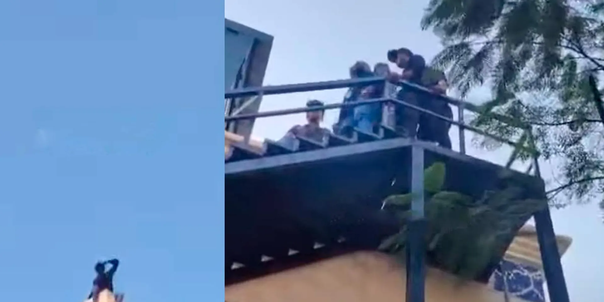  college art show canclelled students protest by sitting on the terrace