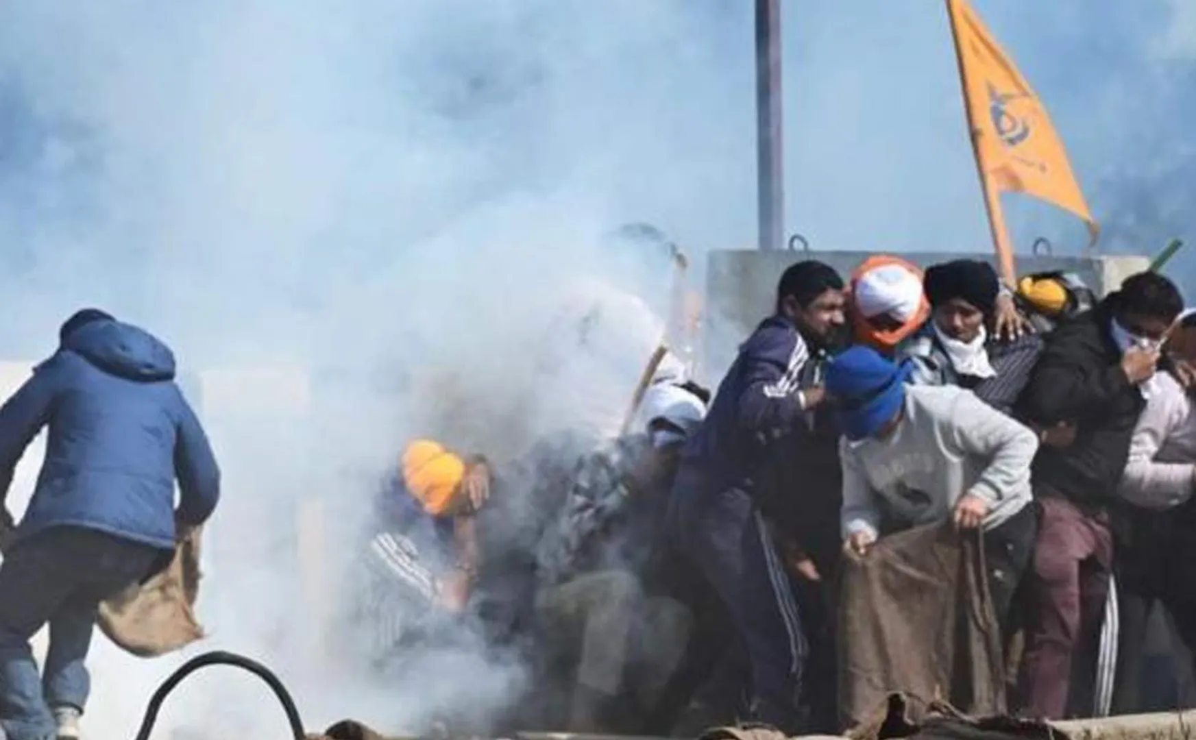 The struggle continues unabated and Police hurled tear gas at farmers