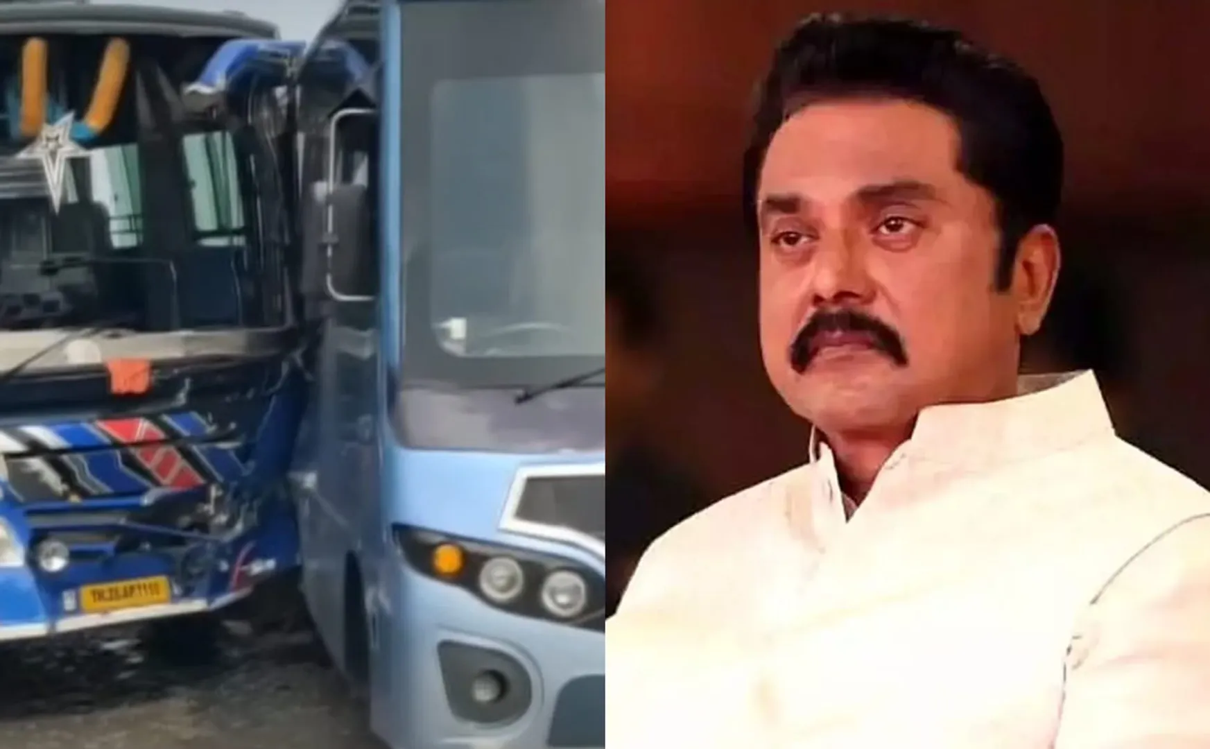 sarathkumar caravan accident 