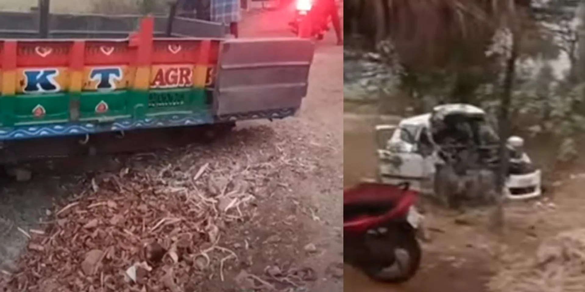 Accident involving a car hitting a tractor; 4 people lost their lives