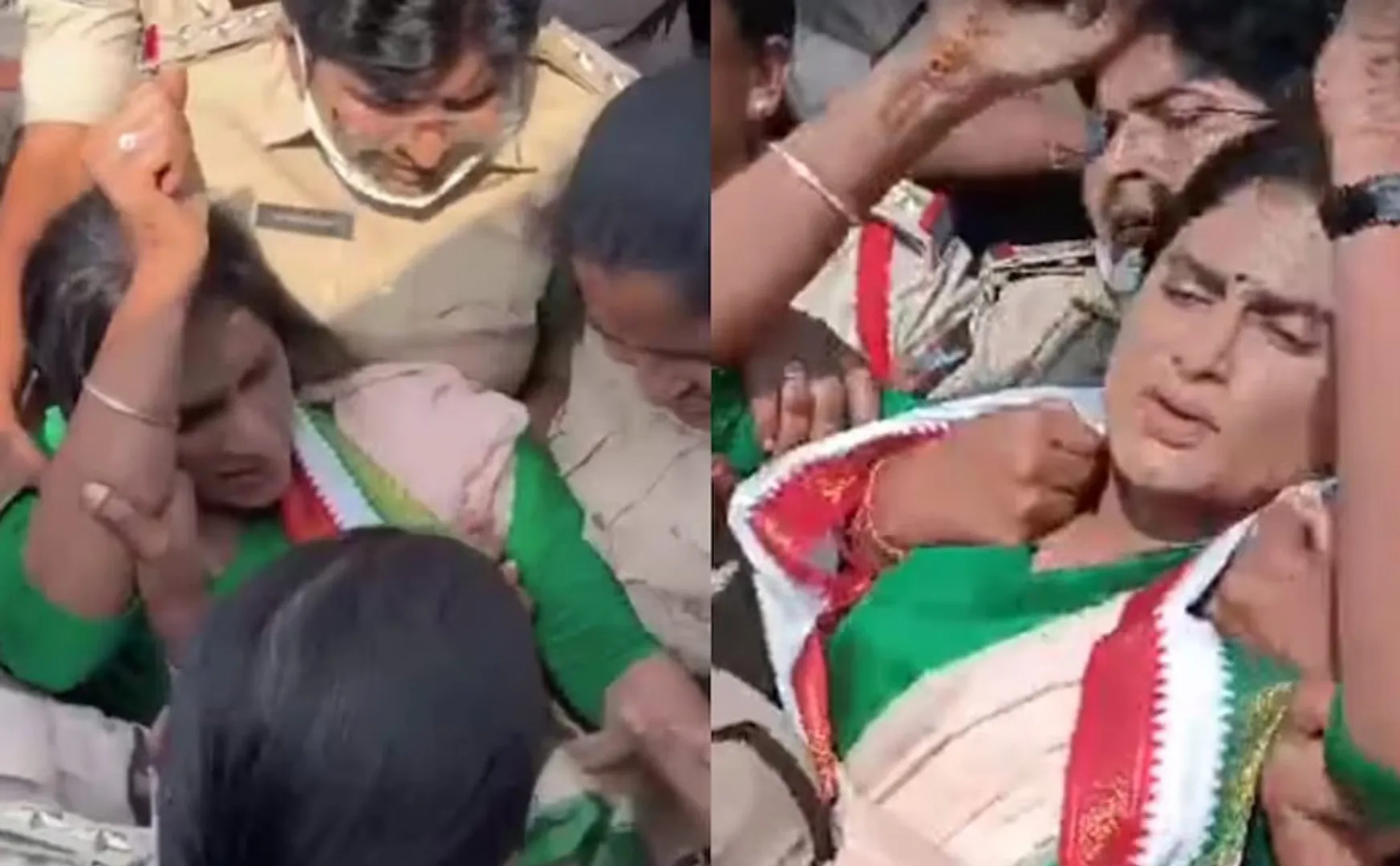 YS Sharmila was arrested by the police for Blockade in front of Chief Secretariat for 
