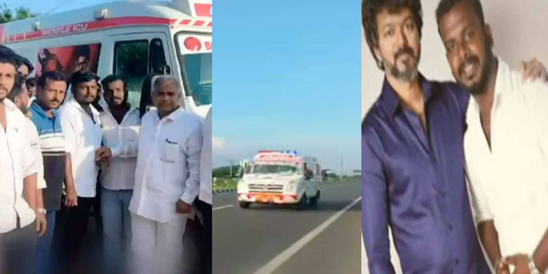 Ambulance for rent sticker'-admin vijay makkal iyakkam