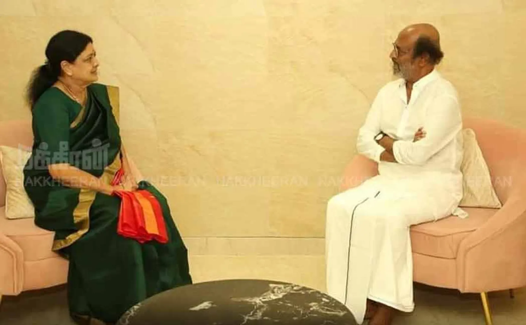 Actor Rajinikanth met and congratulated Sasikala