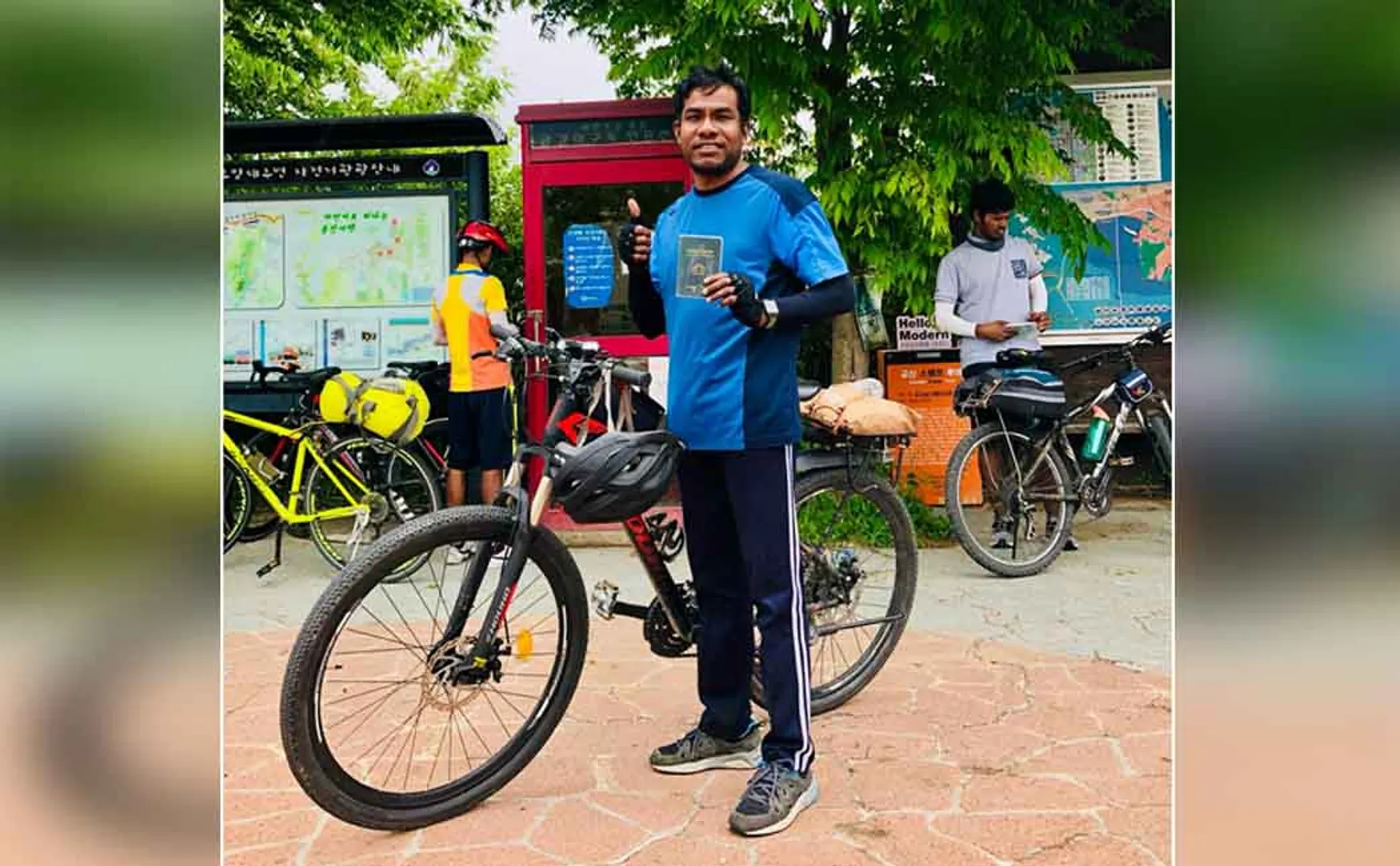 Korean Tamil wins cycling competition