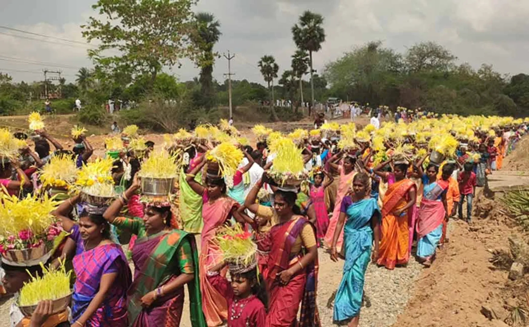 Kallanai Canal Bank Veeramakaliamman Temple Mulaipari Festival 