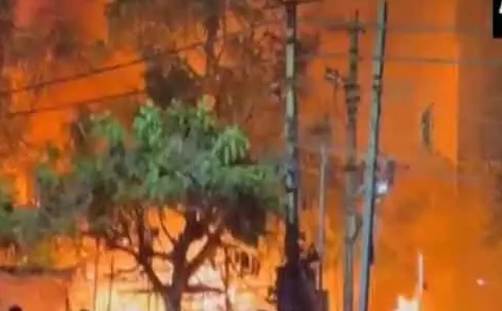 Terrible fire in the apartment