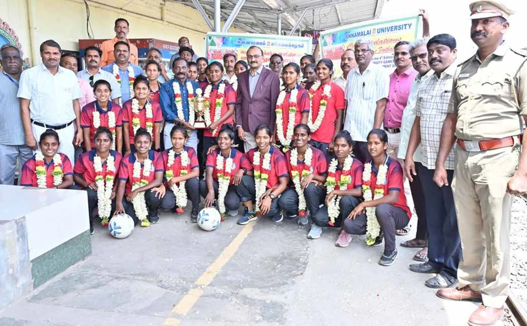 Annamalai University's record-setting team at khelo India Games