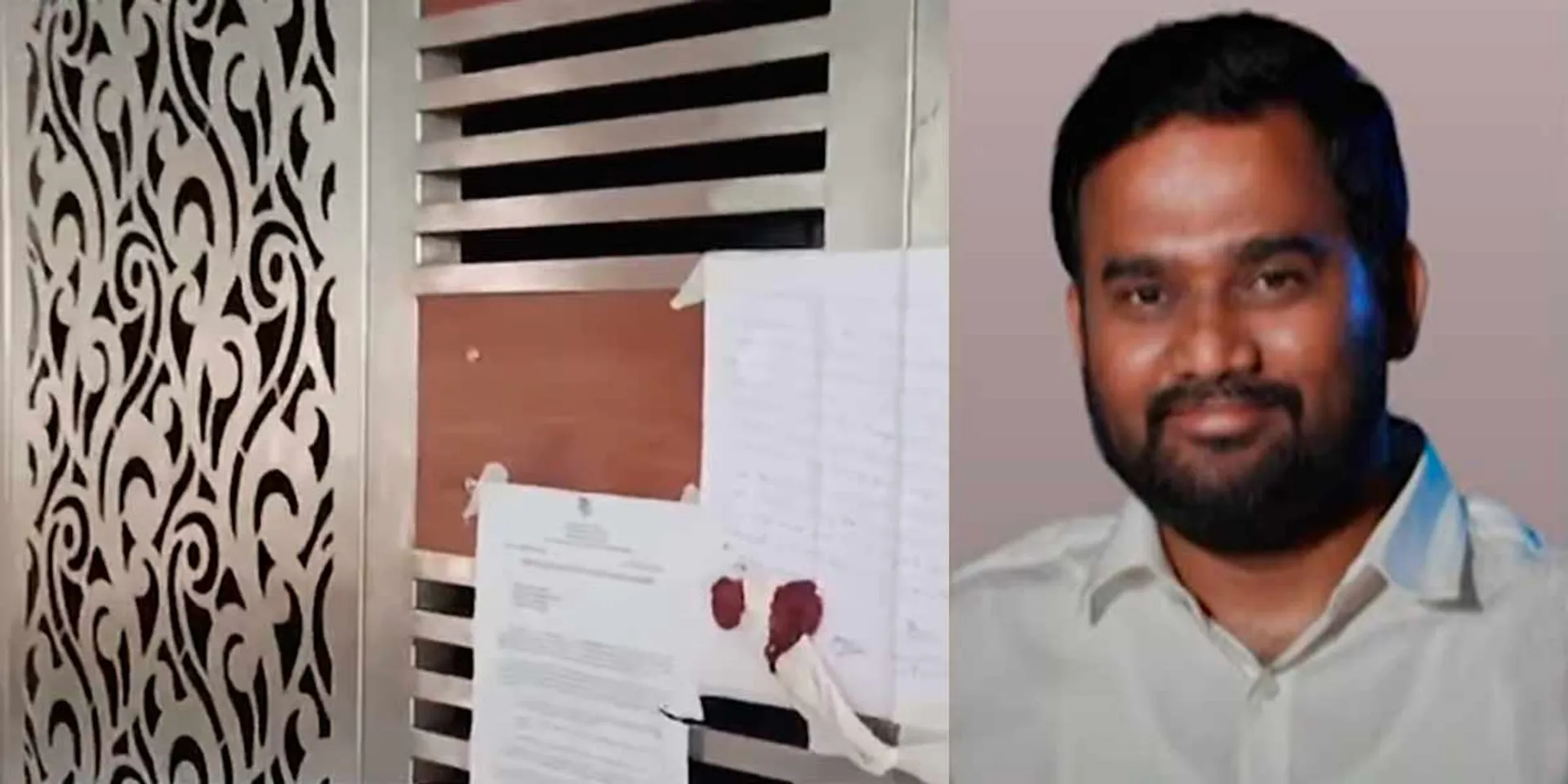 Tearing down notice pasted at Jaber Sadiq's house; Police investigation