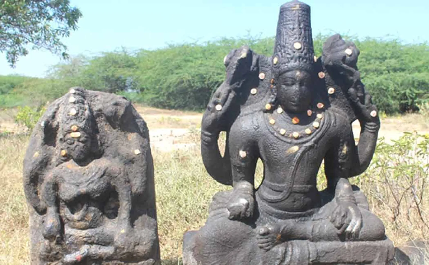 1,200-year-old Tirumal, Vaishnavi sculptures discovered in virudunagar