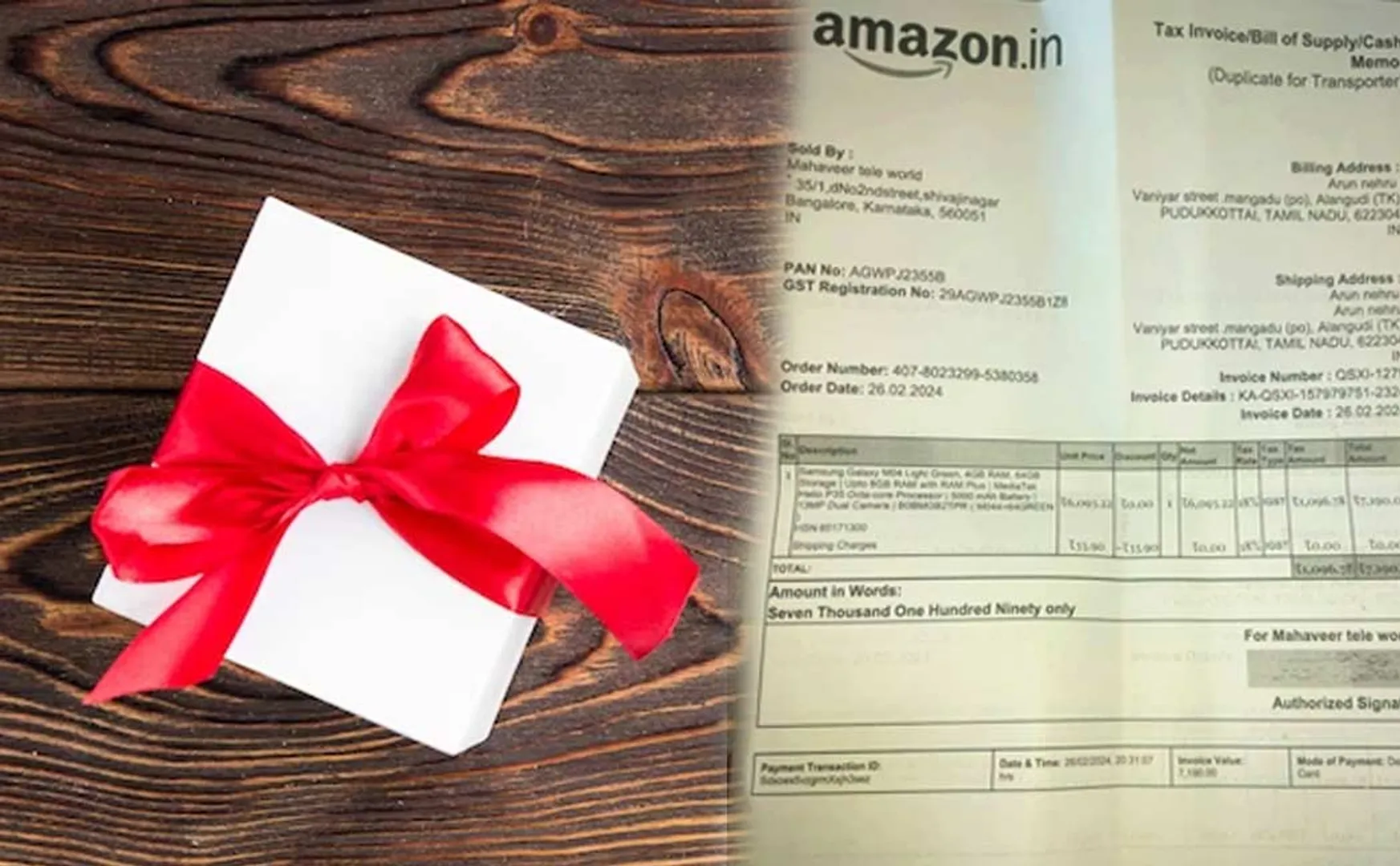 soap is offered to a teenager who bought a cell phone online for his mother