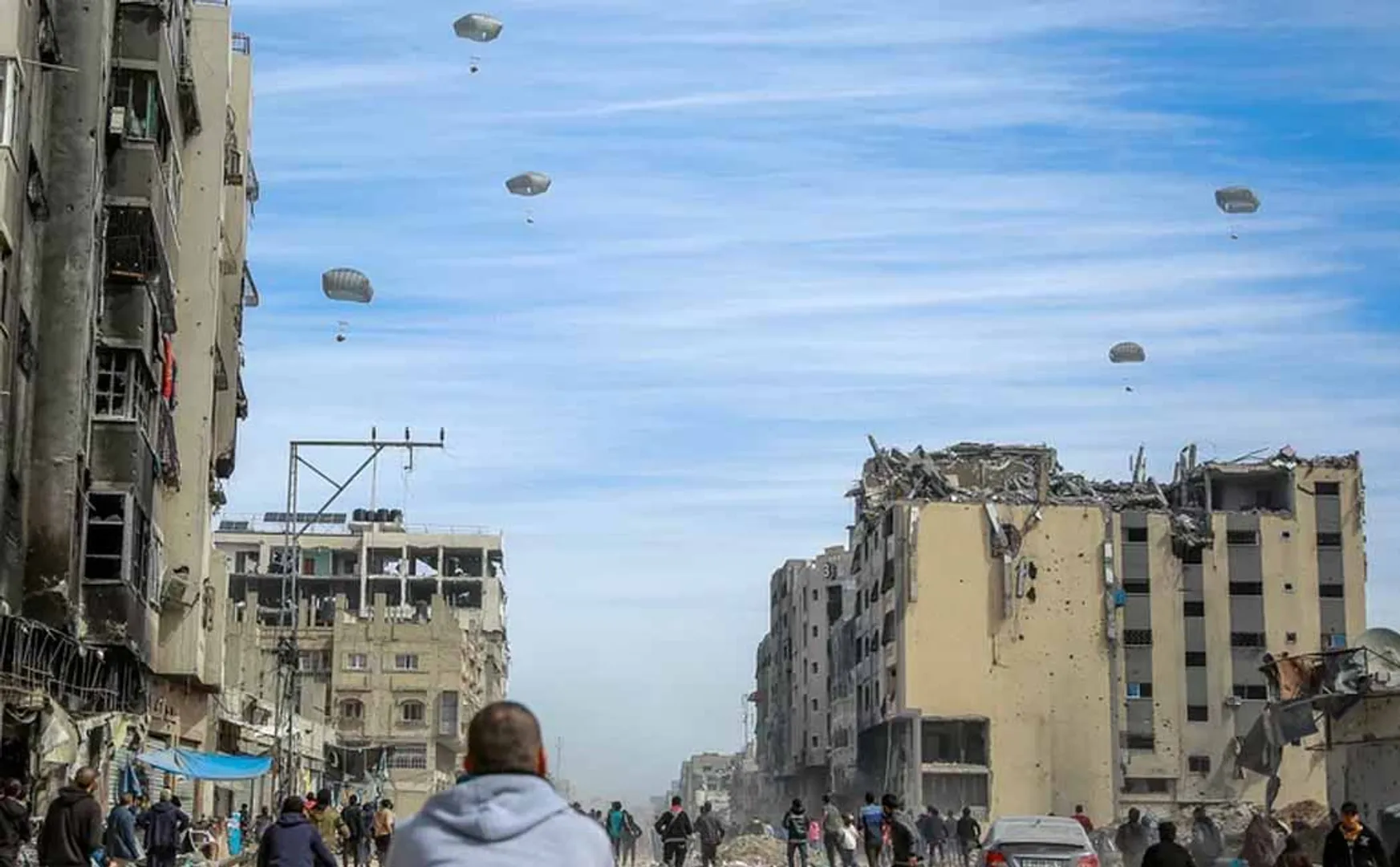 Airborne tragedy in gaza by america