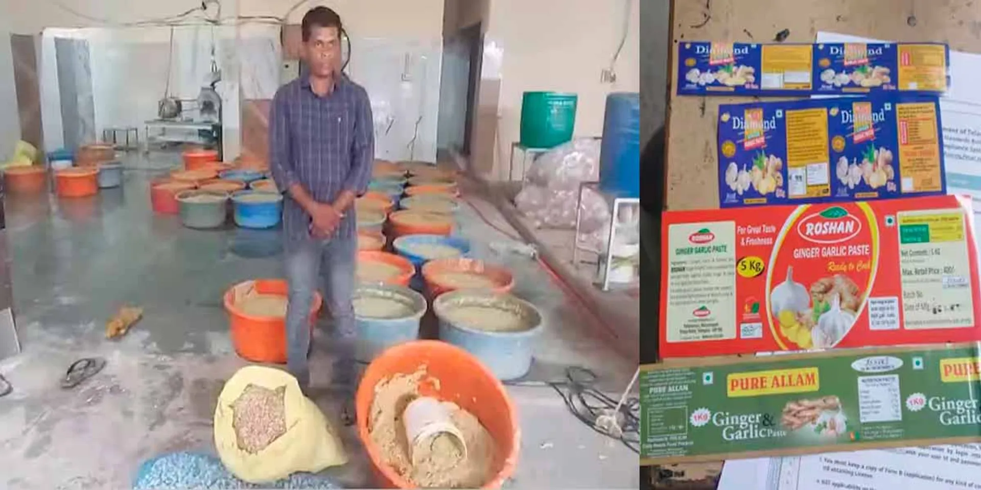 Tons of fake ginger paste caught; Public beware