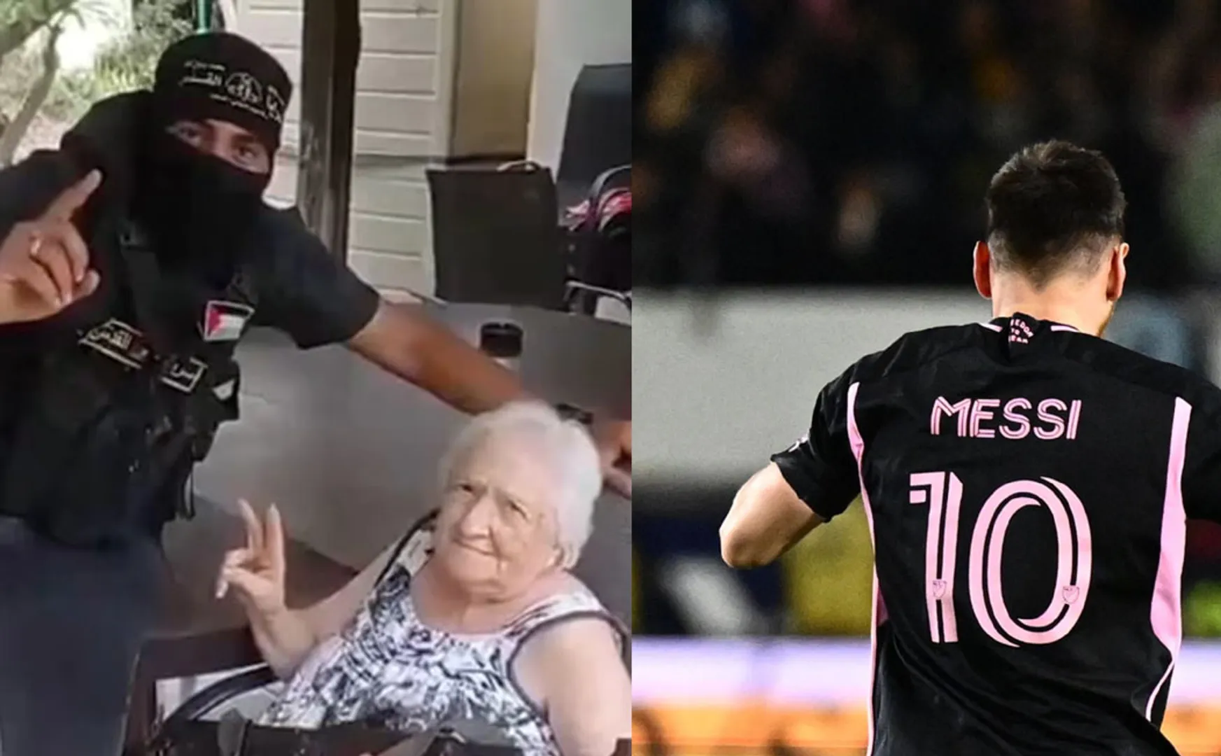  An old lady who cleverly escaped from Hamas soldiers because Is Messi name?;