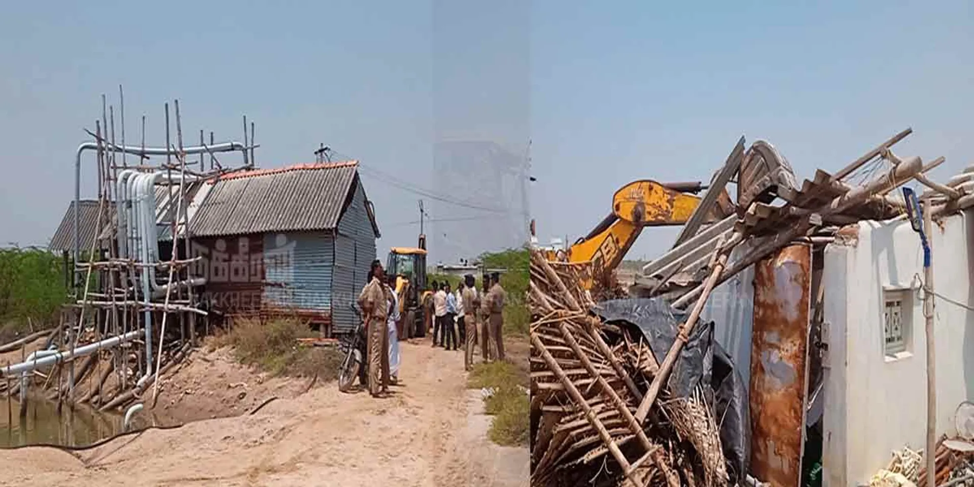  drug hoarding; Officials demolish shrimp farm