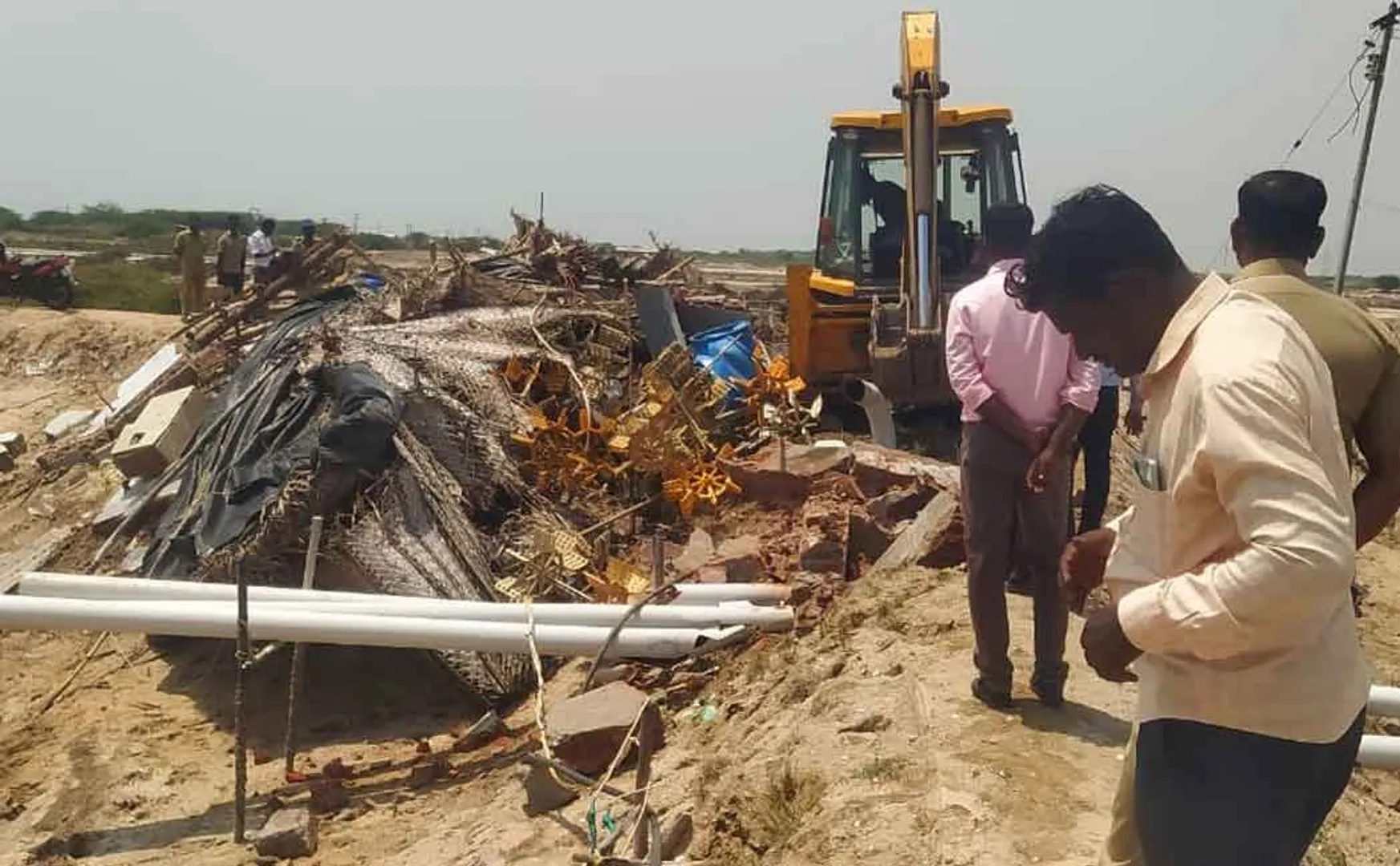 Officials razed the shrimp farm where cannabis were stashed near   Mimisal