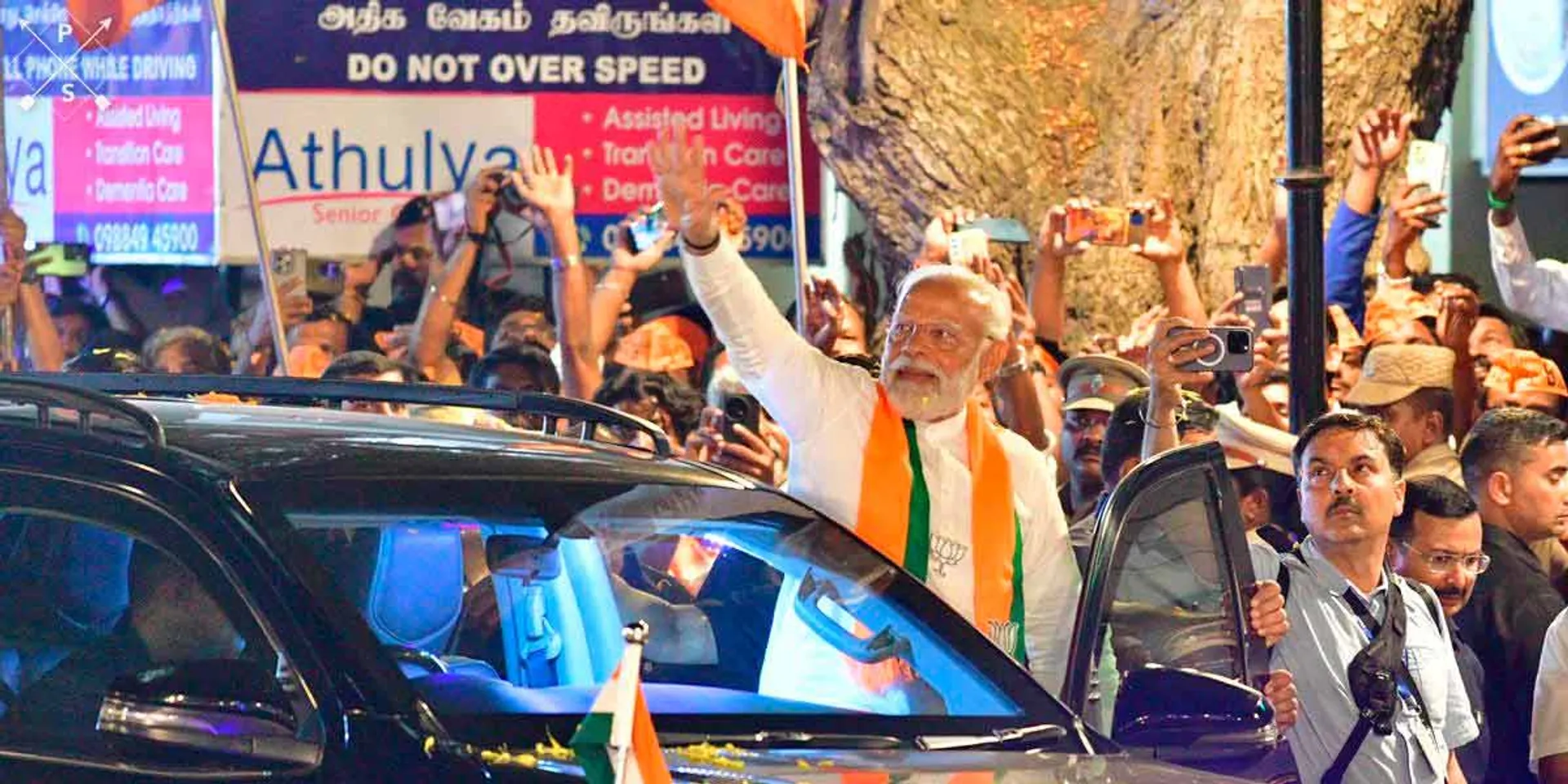 Violation at BJP road show; Controversy in Coimbatore