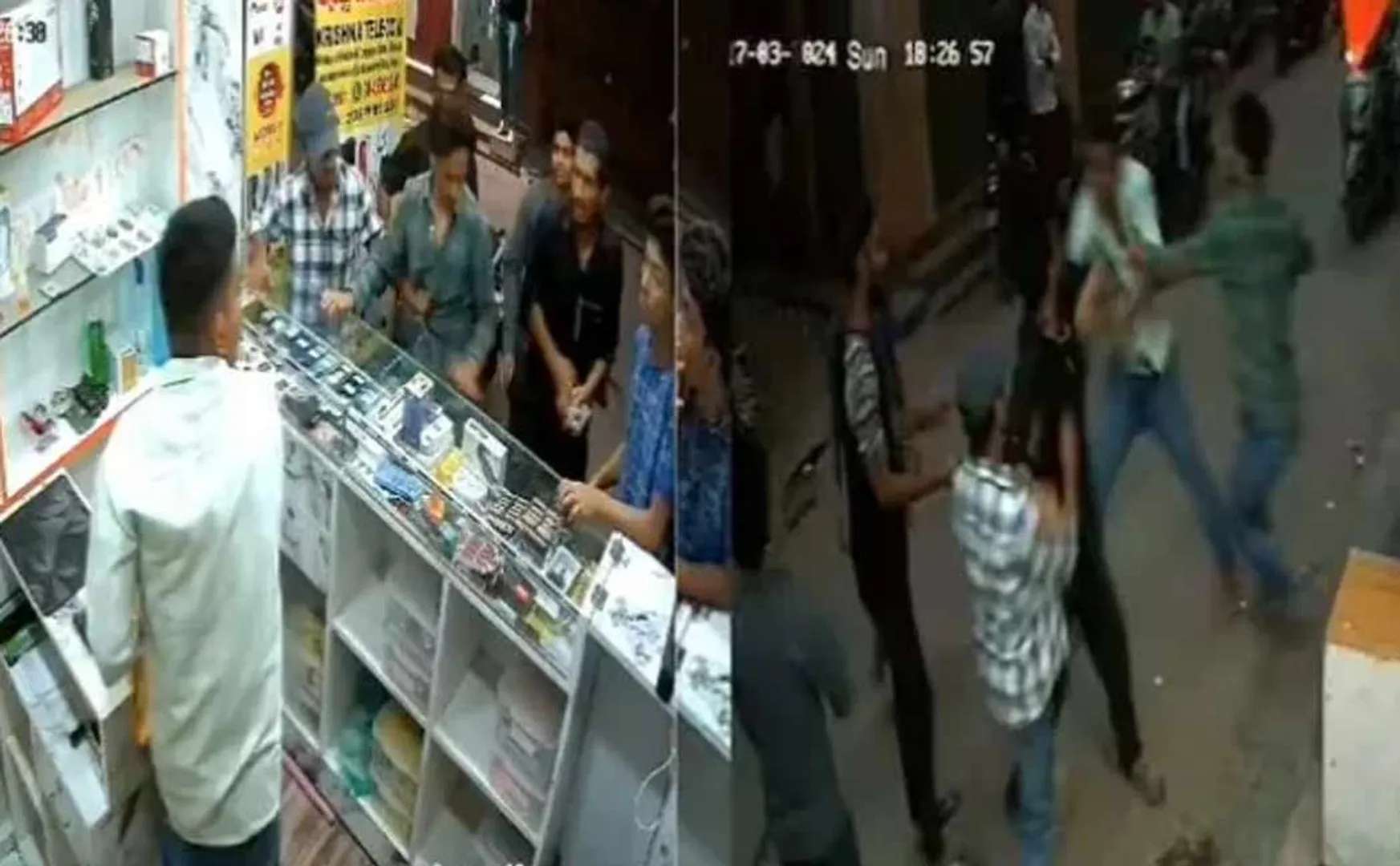 The gang incident happened the shopkeeper for Hanuman song during prayer
