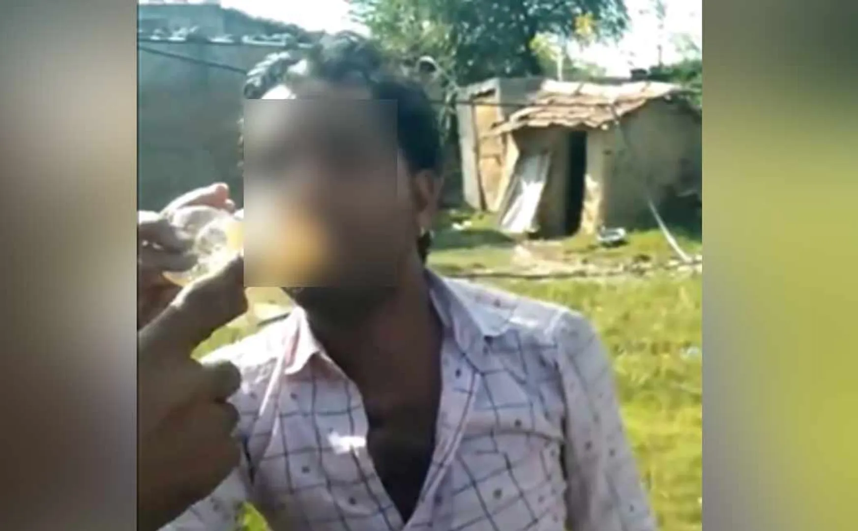 The forcing a man to drink urine for eloping with married woman