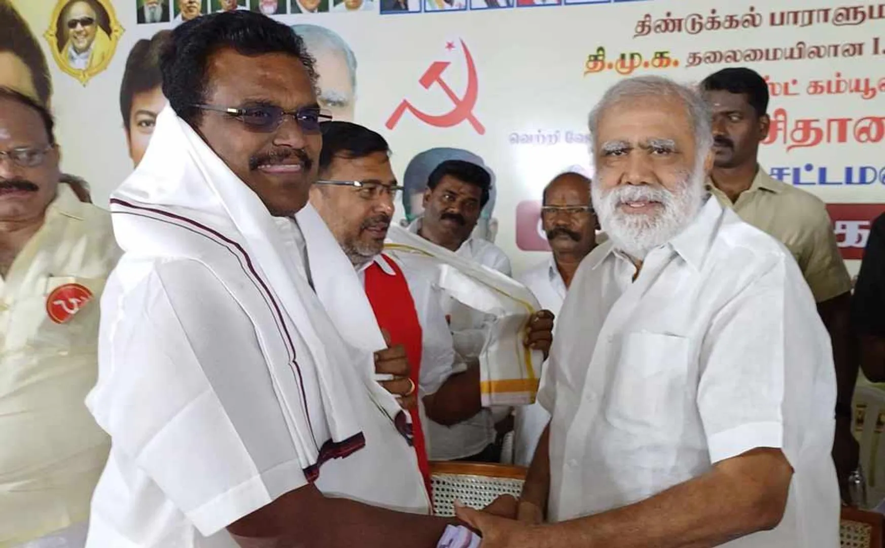 Theni candidate Thanga tamilselvan congratulated by the ministers