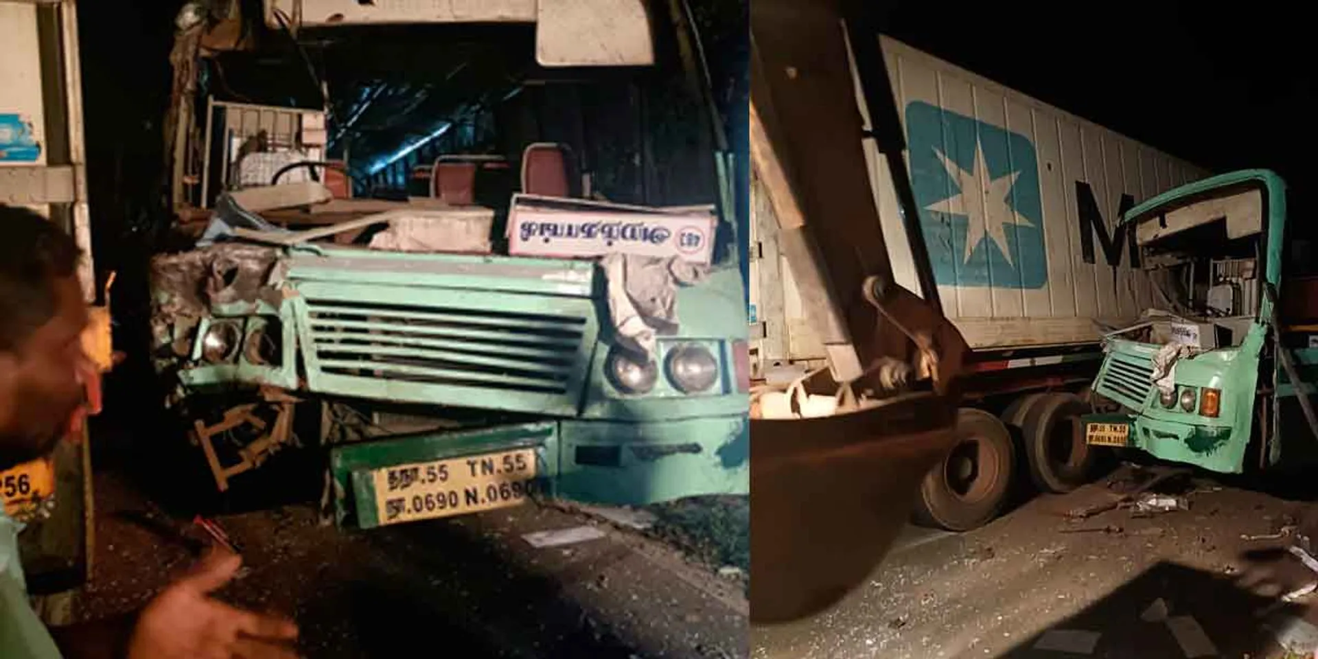 Hijacked government bus accident