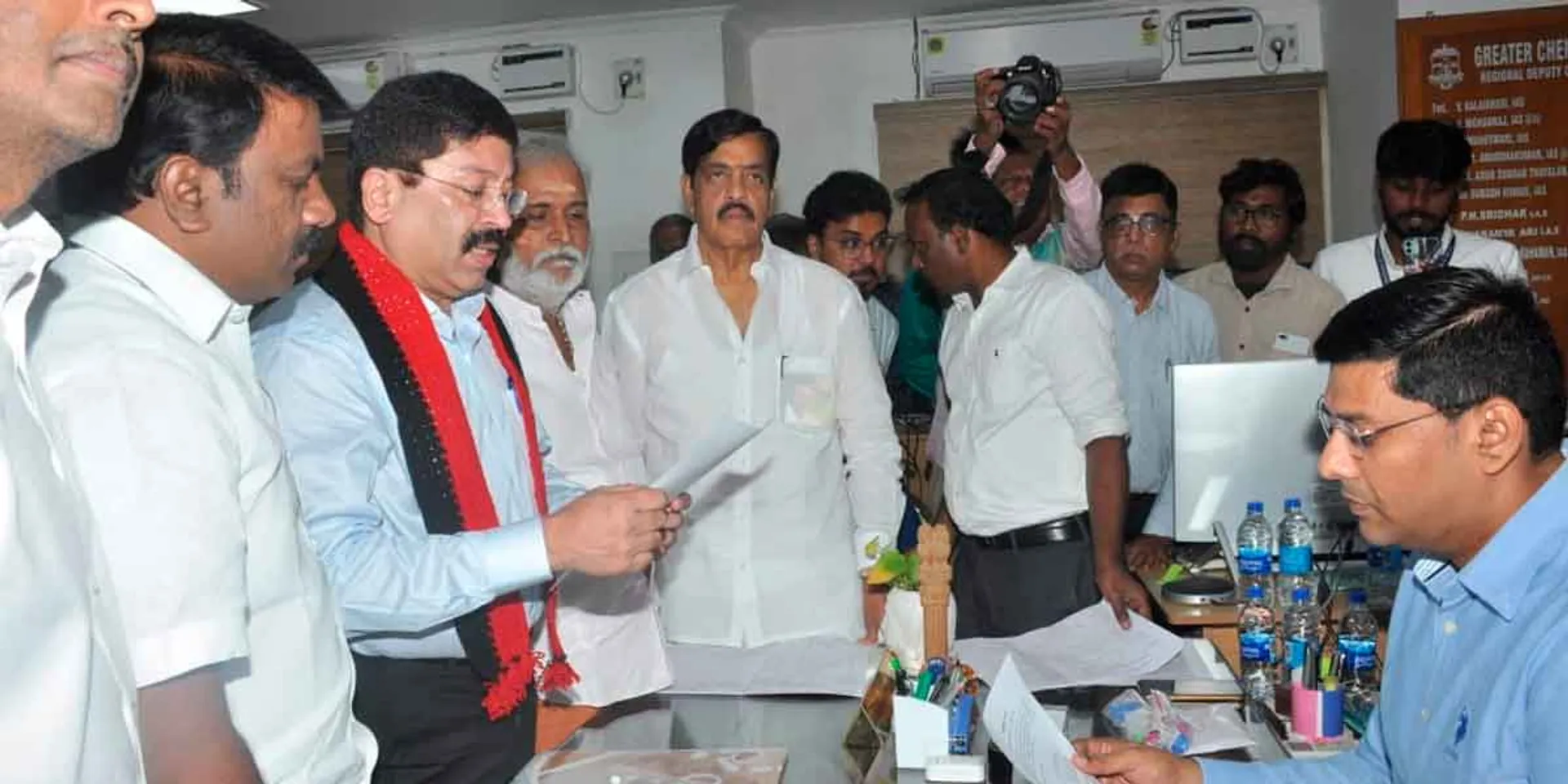 Dayanidhi Maran, who filed the nomination