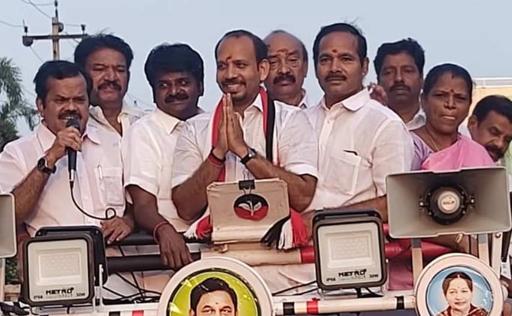AIADMK candidate Karuppaiya campaign in Trichy
