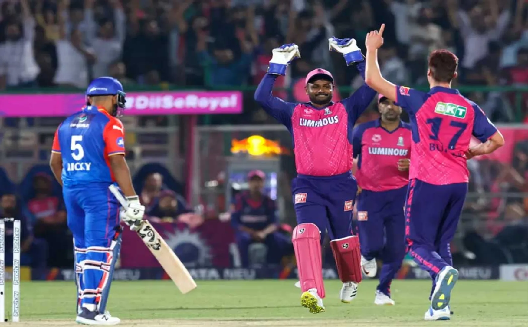 rr vs dc live score update rajasthan wins