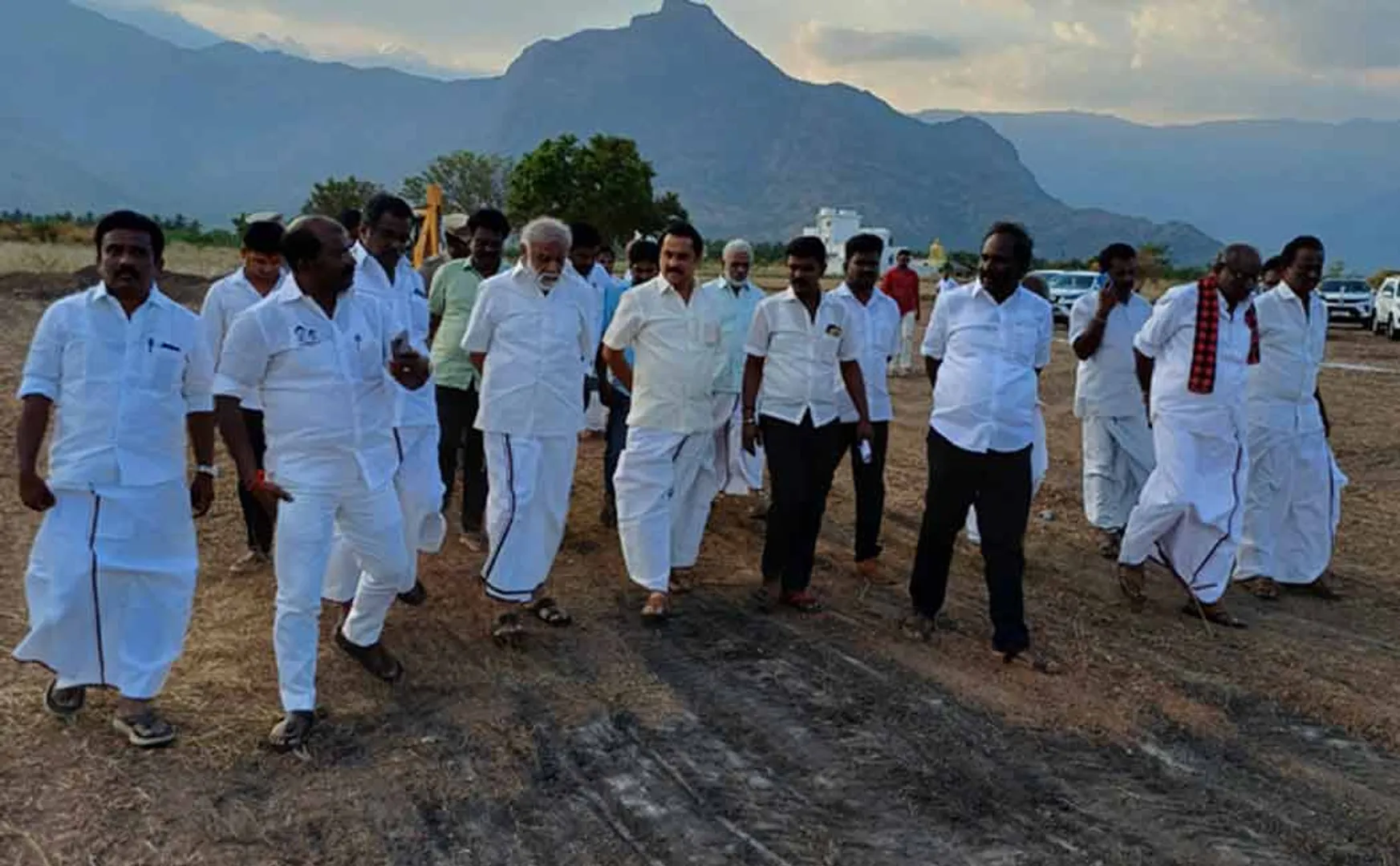   Minister inspected the public meeting attended by the Chief Minister stalin