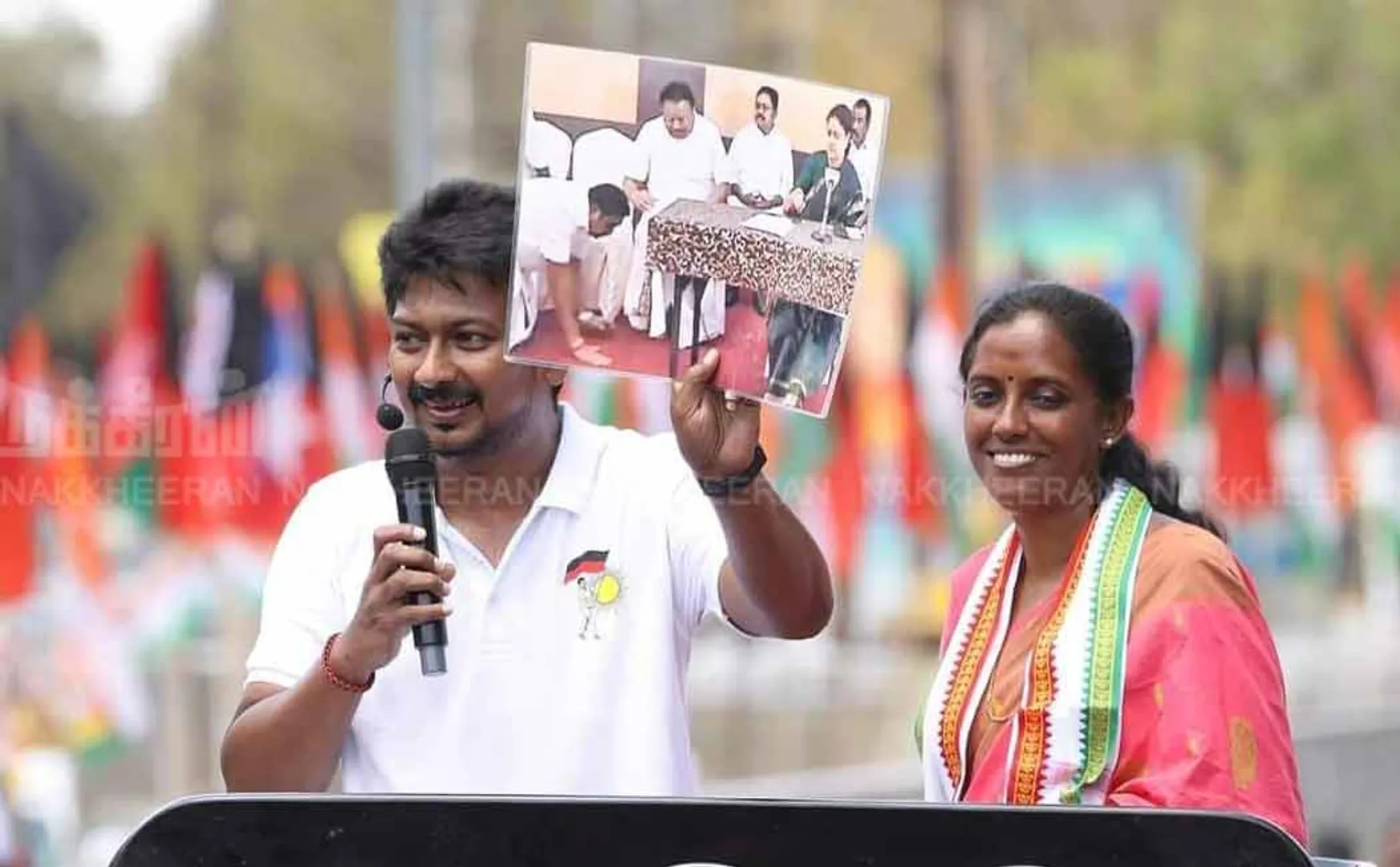 Minister Udhayanidhi campaign in support of Jothimani in Karur Constituency