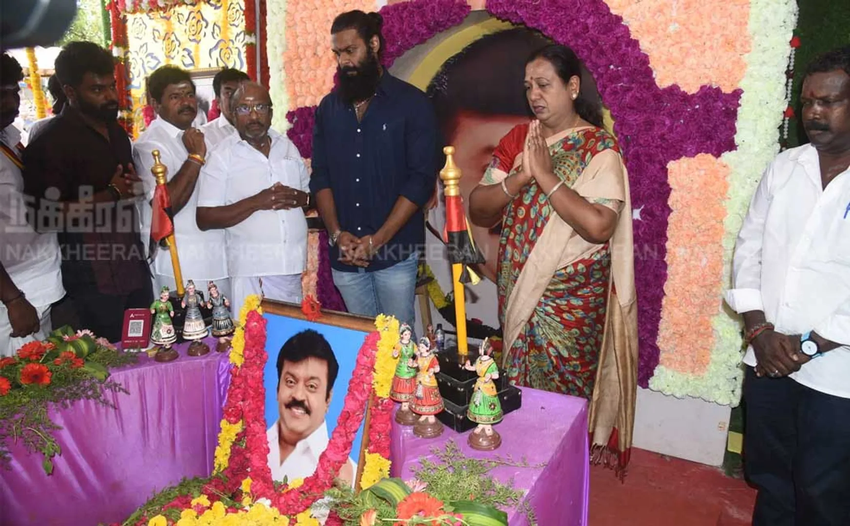  Premalatha pays tribute in tears for 100th day of Vijayakanth's demise